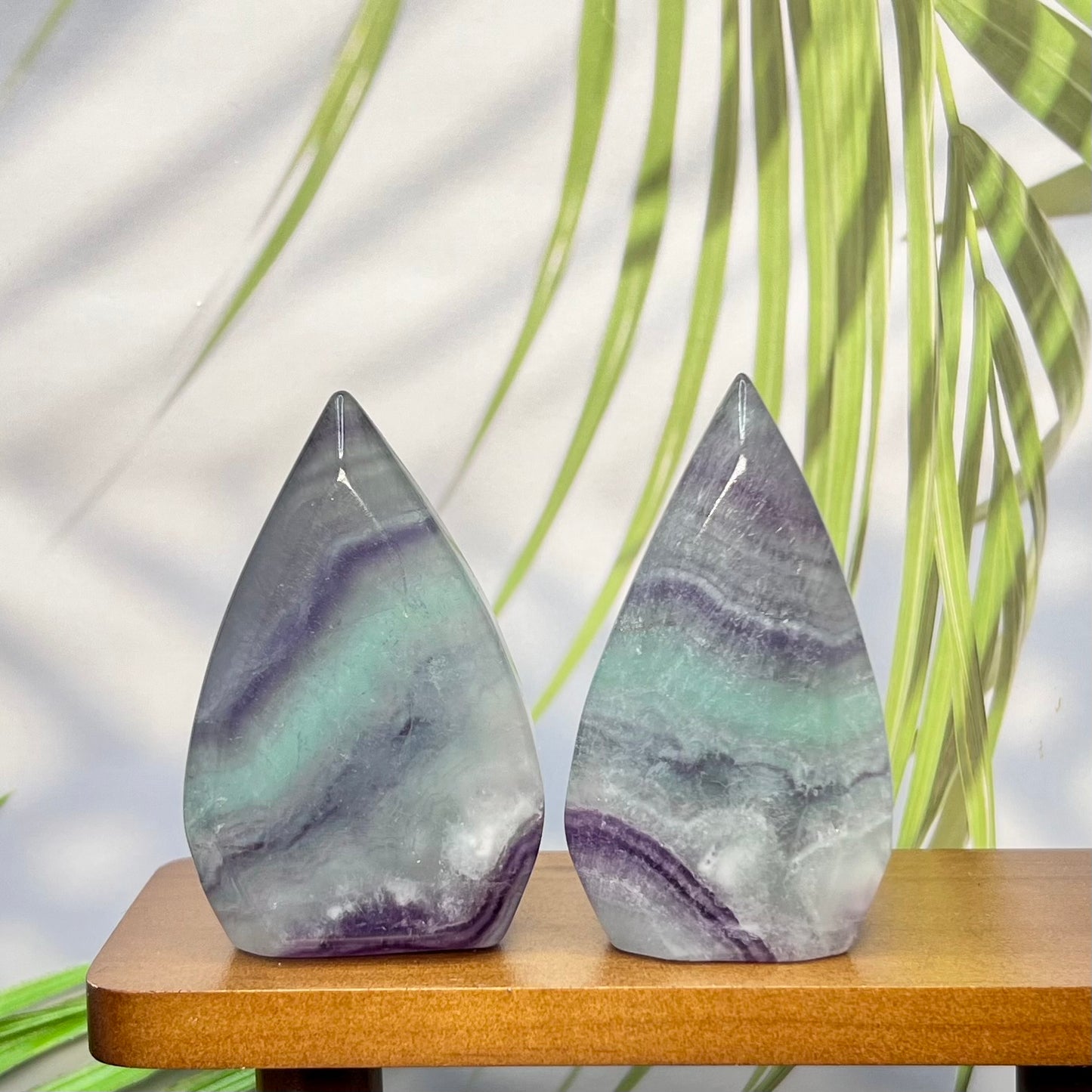 Fluorite Flames Free Form Crystal Carving Australian Seller