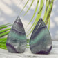 Fluorite Flames Free Form Crystal Carving Australian Seller