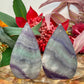 Fluorite Flames Free Form Crystal Carving Australian Seller