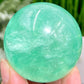 Fluorite Green Sphere Healing Crystal Ball 272g 55mm