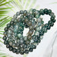 Moss Agate Crystals Bracelets Wearable Gemstones Elastic Various Beads Sizes