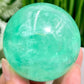 Fluorite Green Sphere Healing Crystal Ball 296g 56mm