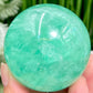 Fluorite Green Sphere Healing Crystal Ball 296g 56mm