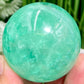 Fluorite Green Sphere Healing Crystal Ball 296g 56mm