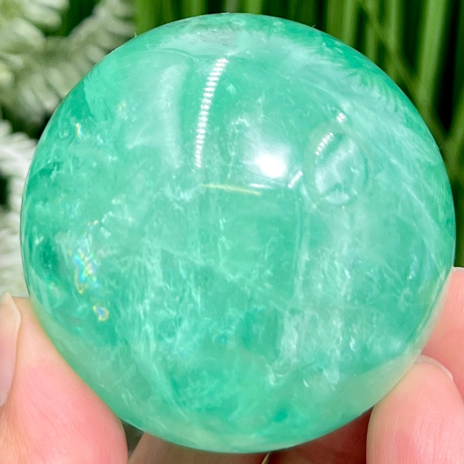 Fluorite Green Sphere Healing Crystal Ball 296g 56mm