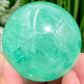 Fluorite Green Sphere Healing Crystal Ball 296g 56mm