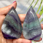 Fluorite Flames Free Form Crystal Carving Australian Seller