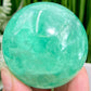 Fluorite Green Sphere Healing Crystal Ball 296g 56mm