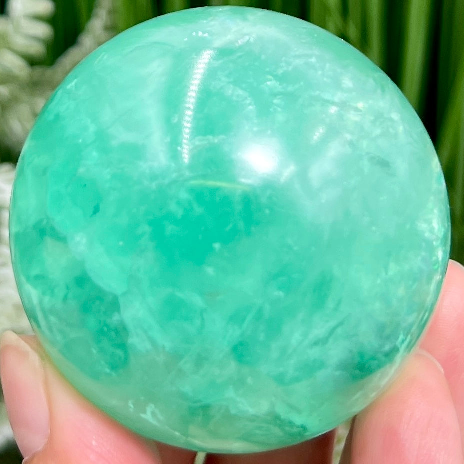 Fluorite Green Sphere Healing Crystal Ball 296g 56mm