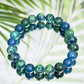 Chrysocolla Malachite Turquoise Azurite Crystals Bracelets Wearable Gemstones Elastic 8mm Beads 16cm