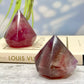 Fluorite Gemstone Diamond Shaped Tip Crystal Carving Australian Seller