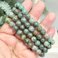 African Turquoise Crystals Bracelets Wearable Gemstones Elastic 8mm Beads 16cm