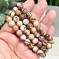 Chocolate Jasper Crystals Bracelets Wearable Gemstones Elastic 8mm Beads 16cm