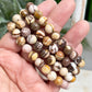 Chocolate Jasper Crystals Bracelets Wearable Gemstones Elastic 8mm Beads 16cm