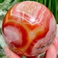 Carnelian with Quartz Sphere Healing Crystal Ball 594g 77mm