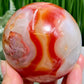 Carnelian with Quartz Sphere Healing Crystal Ball 594g 77mm