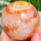 Carnelian with Quartz Sphere Healing Crystal Ball 270g 58mm