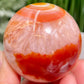 Carnelian with Quartz Sphere Healing Crystal Ball 270g 58mm