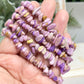 Phosphosiderite Purple Chips Crystals Bracelets Wearable Gemstones Elastic 16cm