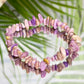 Phosphosiderite Purple Chips Crystals Bracelets Wearable Gemstones Elastic 16cm