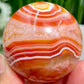 Carnelian with Quartz Sphere Healing Crystal Ball 226g 55mm