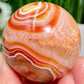 Carnelian with Quartz Sphere Healing Crystal Ball 226g 55mm