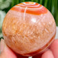 Carnelian with Quartz Sphere Healing Crystal Ball 226g 55mm