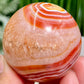 Carnelian with Quartz Sphere Healing Crystal Ball 226g 55mm