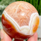 Carnelian with Quartz Sphere Healing Crystal Ball 298g 60mm