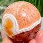 Carnelian with Quartz Sphere Healing Crystal Ball 298g 60mm