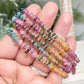 Tourmaline Pink Green Yellow Blue Chips Crystals Bracelets Wearable Gemstones Elastic