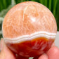 Carnelian with Quartz Sphere Healing Crystal Ball 298g 60mm