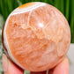 Carnelian with Quartz Sphere Healing Crystal Ball 298g 60mm