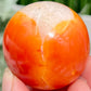 Carnelian with Quartz Sphere Healing Crystal Ball 126g 46mm