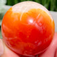 Carnelian with Quartz Sphere Healing Crystal Ball 126g 46mm