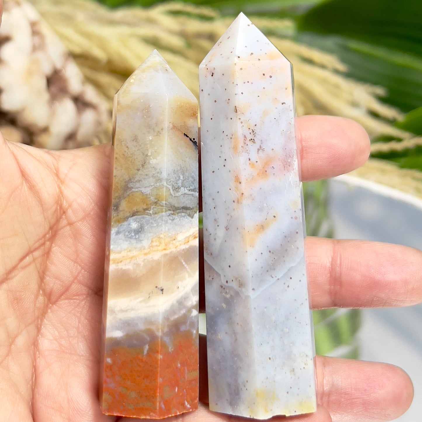 Ocean Orbicular Sea Jasper Points Towers Healing Crystal Generators