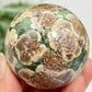 Russian Flower Cherry Blossom Jasper Sphere Rare Crystal Ball 178g 51mm