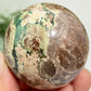 Russian Flower Cherry Blossom Jasper Sphere Rare Crystal Ball 178g 51mm