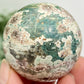 Russian Flower Cherry Blossom Jasper Sphere Rare Crystal Ball 146g 48mm