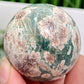 Russian Flower Cherry Blossom Jasper Sphere Rare Crystal Ball 146g 48mm