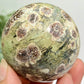 Russian Flower Cherry Blossom Jasper Sphere Rare Crystal Ball 258g 59mm