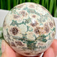 Russian Flower Cherry Blossom Jasper Sphere Rare Crystal Ball 360g 65mm