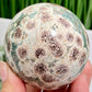 Russian Flower Cherry Blossom Jasper Sphere Rare Crystal Ball 360g 65mm