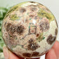 Russian Flower Cherry Blossom Jasper Sphere Rare Crystal Ball 380g 66mm