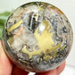 Mosaic Chalcedony Quartz Sphere Rare Healing Crystal Ball 258g 58mm