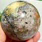 Mosaic Chalcedony Quartz Sphere Rare Healing Crystal Ball 258g 58mm