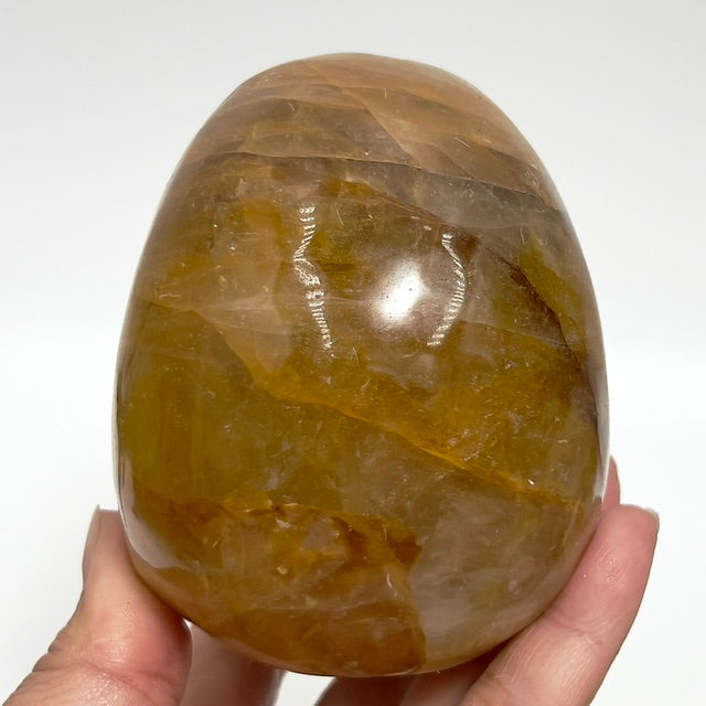 Golden Healer Quartz Skull Healing Crystal Carving 994g