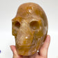 Golden Healer Quartz Skull Healing Crystal Carving 994g