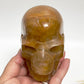 Golden Healer Quartz Skull Healing Crystal Carving 994g