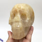 Golden Healer Quartz Skull Healing Crystal Carving 1122g